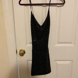 Brand New Black Sequin Mini Dress